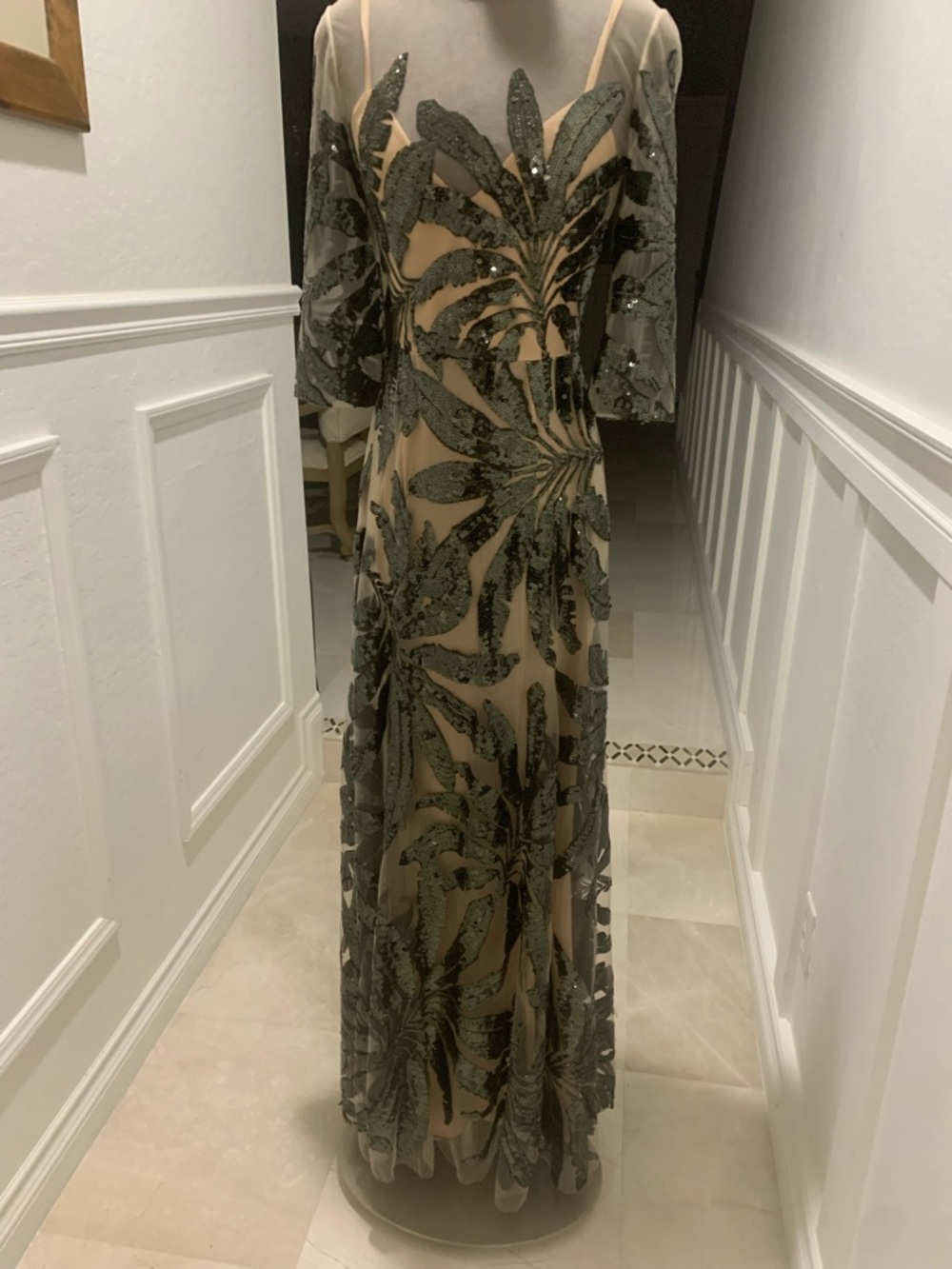 Elie Saab Embroidered Tulle Midi Dress Size 34 - Picture 4 of 16
